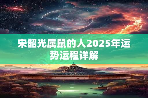 宋韶光属鼠的人2025年运势运程详解