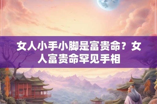 女人小手小脚是富贵命？女人富贵命罕见手相