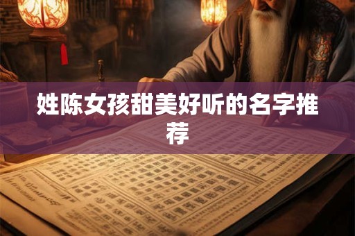 姓陈女孩甜美好听的名字推荐