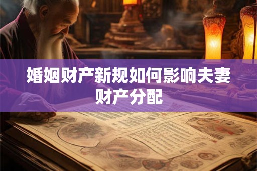 婚姻财产新规如何影响夫妻财产分配 婚姻财产新规如何影响夫妻财产分配