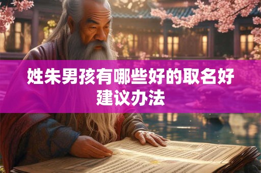 姓朱男孩有哪些好的取名好建议办法