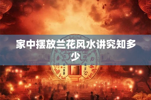 家中摆放兰花风水讲究知多少