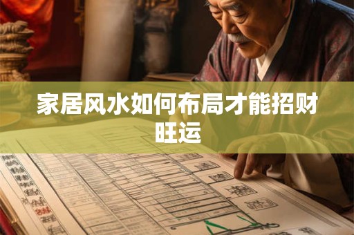 家居风水如何布局才能招财旺运