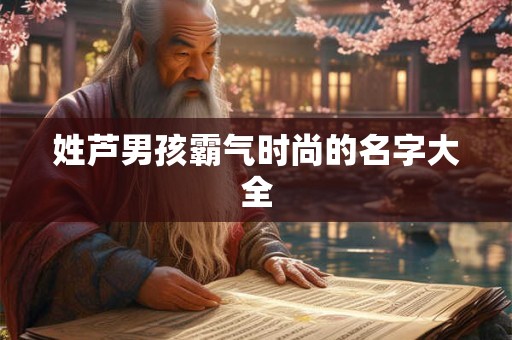 姓芦男孩霸气时尚的名字大全