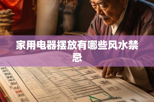 家用电器摆放有哪些风水禁忌