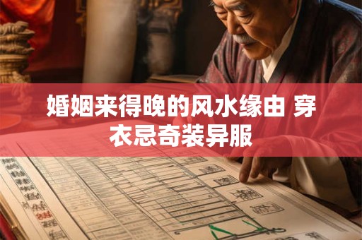 婚姻来得晚的风水缘由 穿衣忌奇装异服