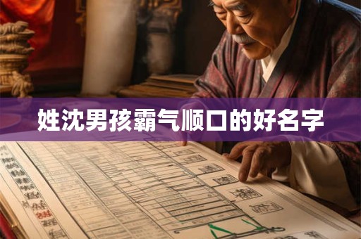 姓沈男孩霸气顺口的好名字