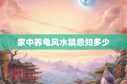 家中养龟风水禁忌知多少