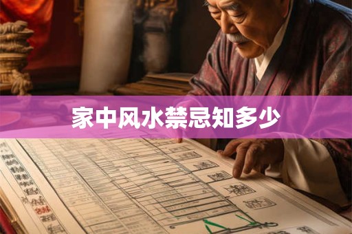 家中风水禁忌知多少
