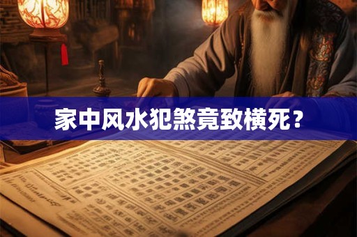 家中风水犯煞竟致横死？
