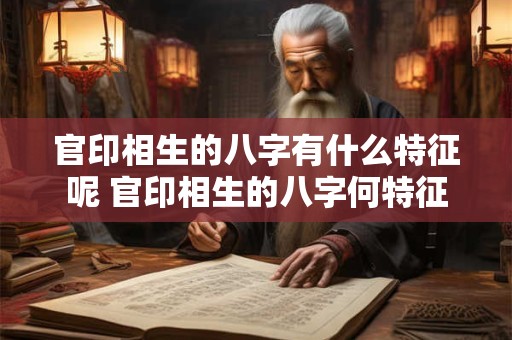 官印相生的八字有什么特征呢 官印相生的八字何特征