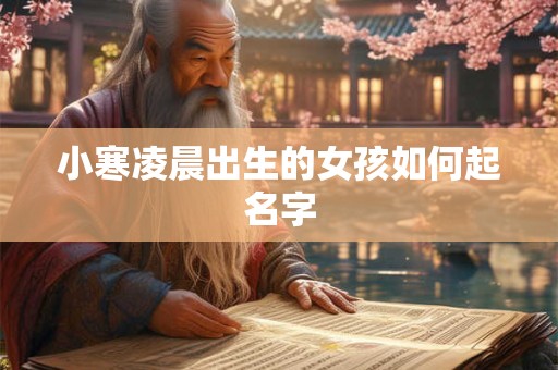 小寒凌晨出生的女孩如何起名字