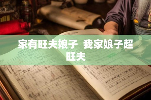 家有旺夫娘子  我家娘子超旺夫