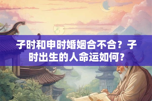 子时和申时婚姻合不合？子时出生的人命运如何？