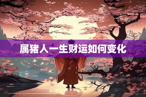 属猪人一生财运如何变化