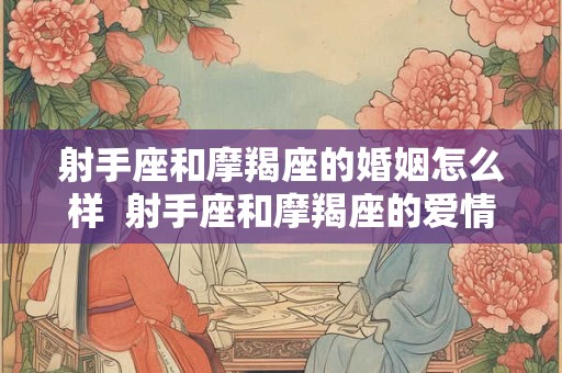 射手座和摩羯座的婚姻怎么样  射手座和摩羯座的爱情匹配度