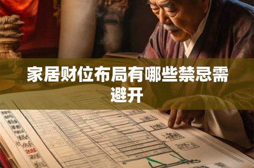 家居财位布局有哪些禁忌需避开