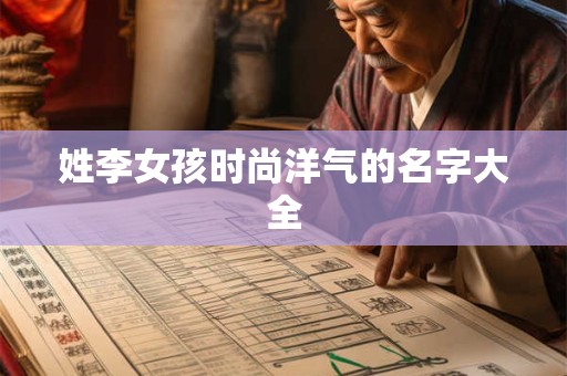 姓李女孩时尚洋气的名字大全