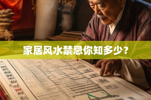 家居风水禁忌你知多少？