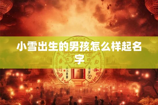 小雪出生的男孩怎么样起名字