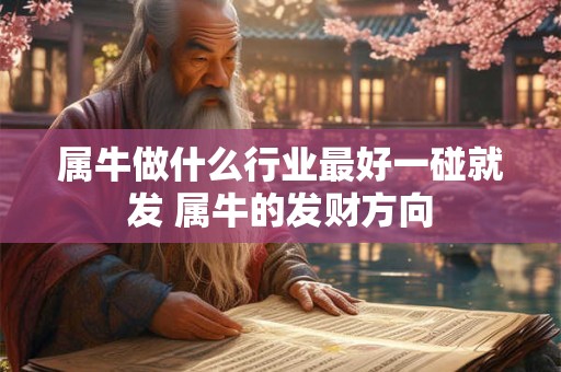 属牛做什么行业最好一碰就发 属牛的发财方向