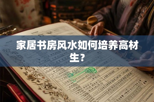 家居书房风水如何培养高材生？
