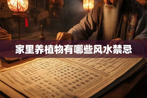 家里养植物有哪些风水禁忌