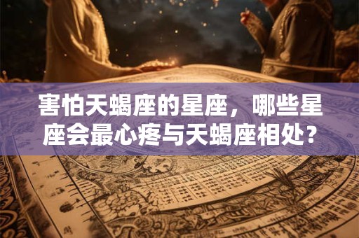 详细阅读:害怕天蝎座的星座,哪些星座会最心疼与天蝎座相处? 害怕天蝎座的星座,哪些星座会最心疼与天蝎座相处?