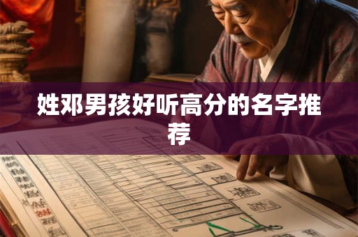 姓邓男孩好听高分的名字推荐