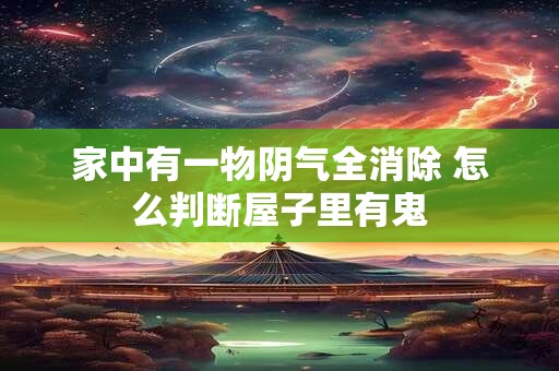 家中有一物阴气全消除 怎么判断屋子里有鬼