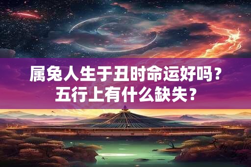 属兔人生于丑时命运好吗？五行上有什么缺失？