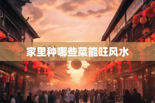 家里种哪些菜能旺风水