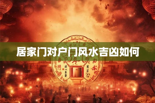 居家门对户门风水吉凶如何