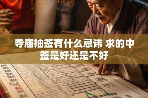 寺庙抽签有什么忌讳 求的中签是好还是不好