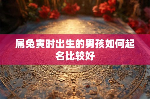 详细阅读:属兔寅时出生的男孩如何起名比较好 属兔寅时出生的男孩如何起名比较好