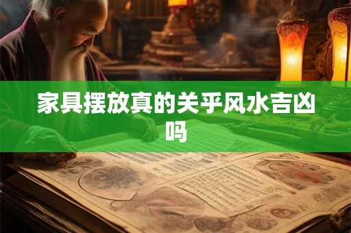 家具摆放真的关乎风水吉凶吗