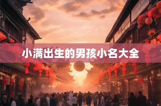 小满出生的男孩小名大全