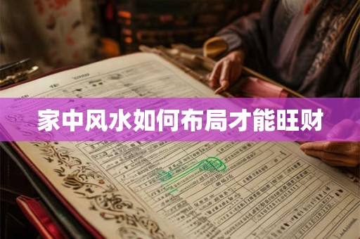 家中风水如何布局才能旺财