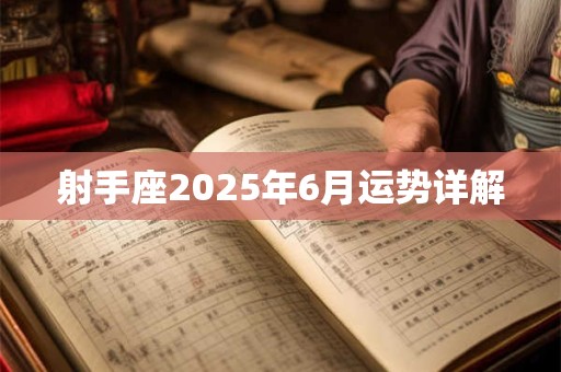 射手座2025年6月运势详解