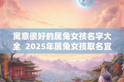 寓意很好的属兔女孩名字大全  2025年属兔女孩取名宜用字
