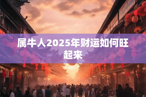 属牛人2025年财运如何旺起来