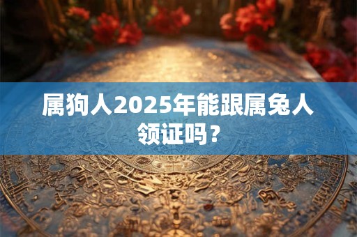 属狗人2025年能跟属兔人领证吗？