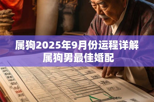 属狗2025年9月份运程详解 属狗男最佳婚配 属狗2025年9月份运程详解 属狗男最佳婚配
