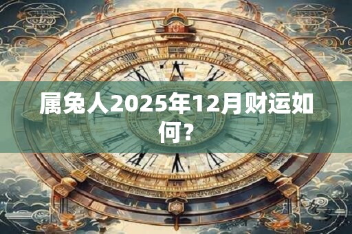 属兔人2025年12月财运如何？