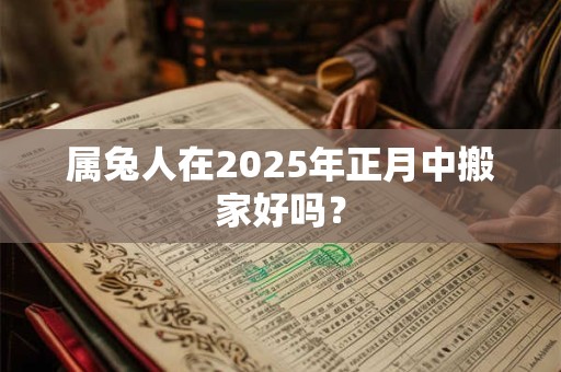 属兔人在2025年正月中搬家好吗？