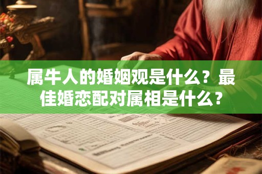 属牛人的婚姻观是什么？最佳婚恋配对属相是什么？