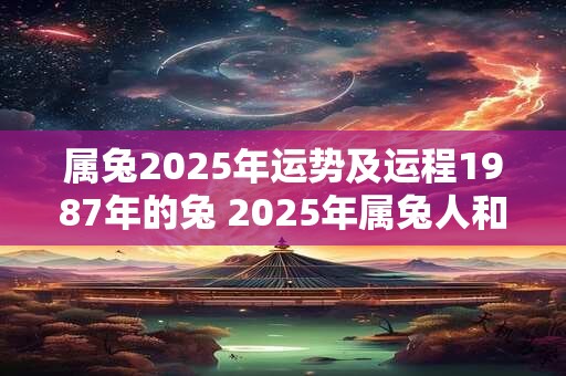 属兔2025年运势及运程1987年的兔 2025年属兔人和1987年属兔人的运势如何