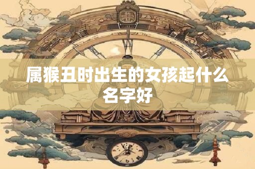 属猴丑时出生的女孩起什么名字好