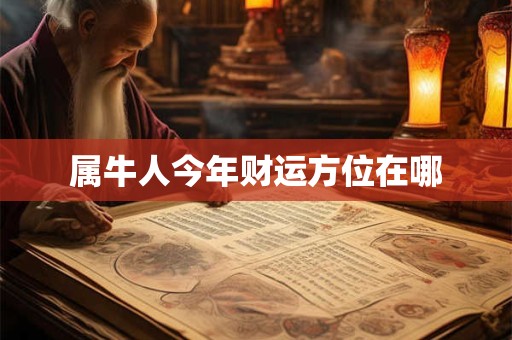 属牛人今年财运方位在哪
