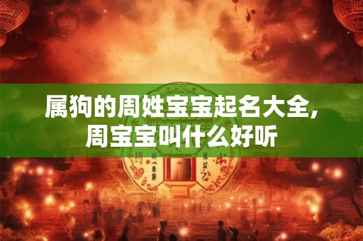 属狗的周姓宝宝起名大全,周宝宝叫什么好听